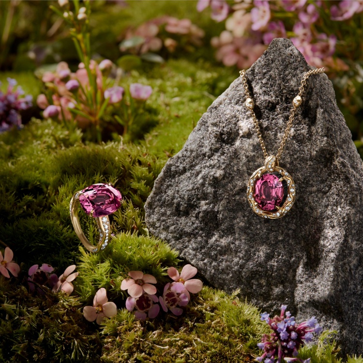 Close‑up of Kitulo garnet highlighting its subtle pink tones and natural clarity