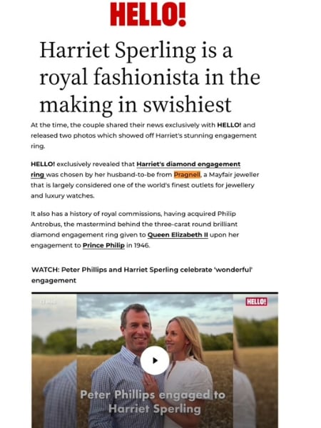 Pragnell's Royal connection in Hello
