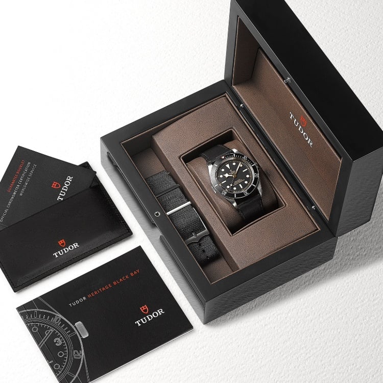 Tudor wristwatch presented in original box with official papers and accessories