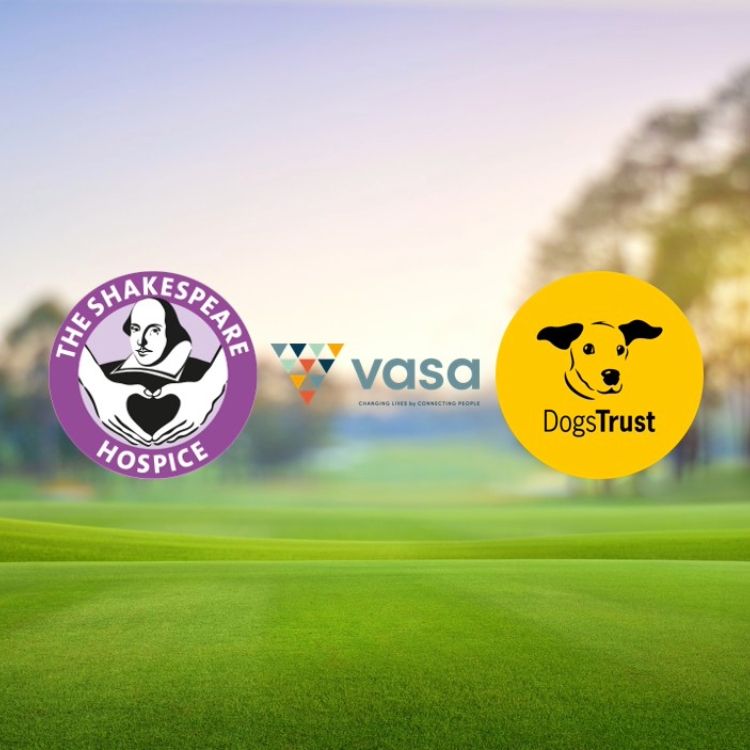 The Shakespeare Hospice, VASA and Dogs Trust charity logos