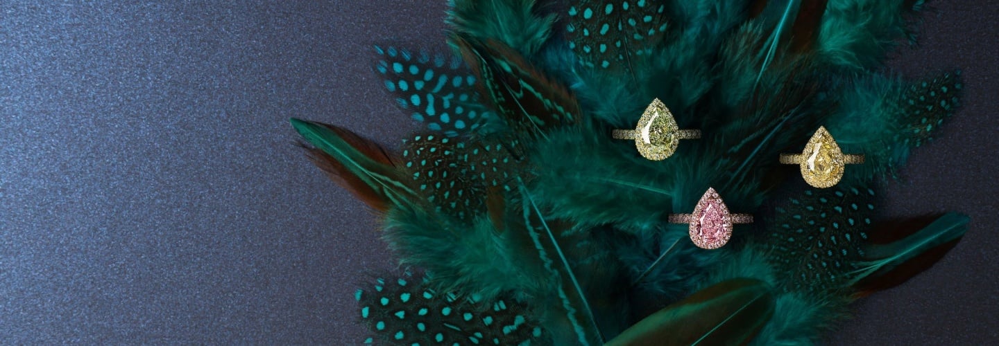 Coloured Diamond Rings