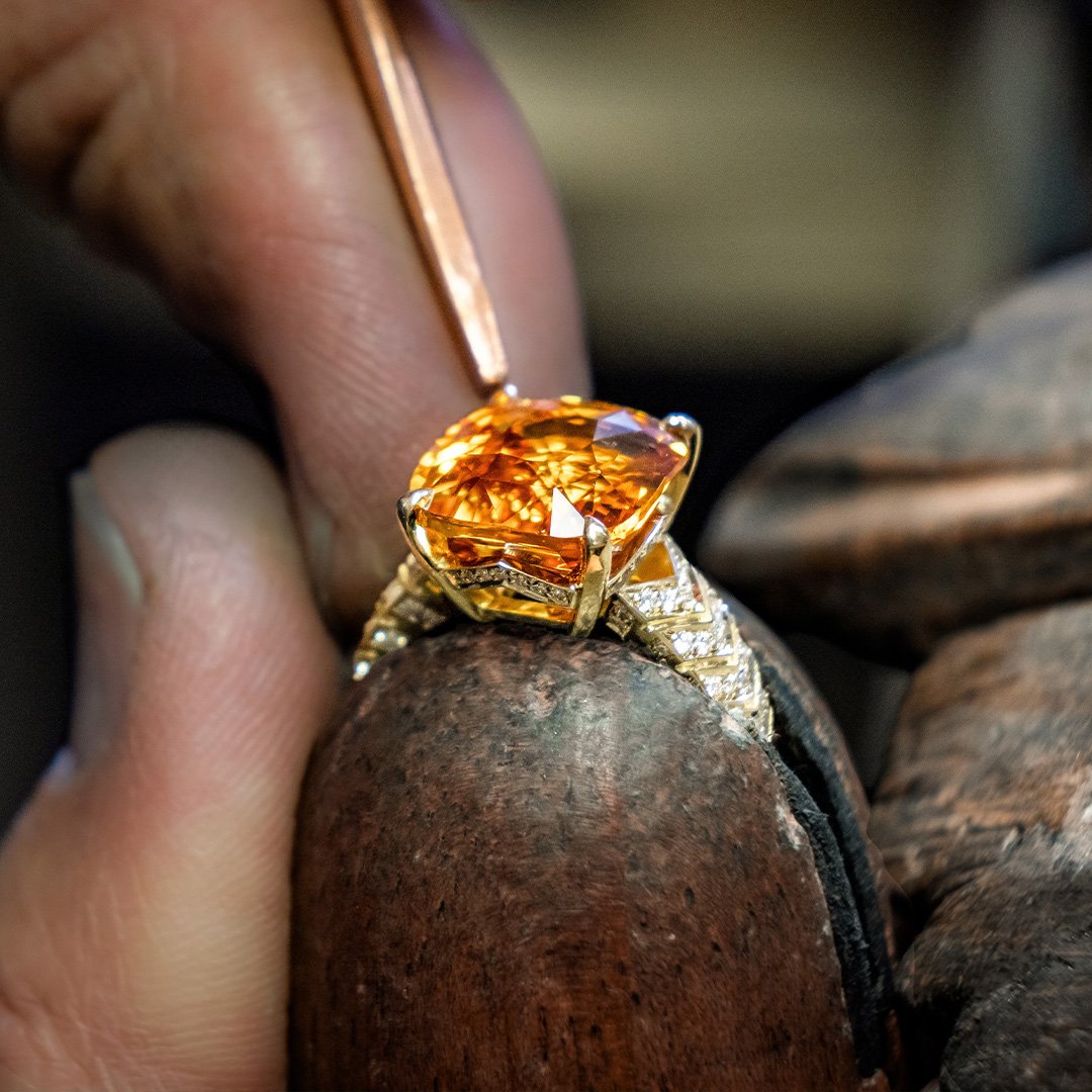 Pragnell master goldsmith crafting personalised jewellery by hand