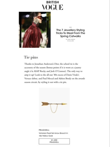British Vogue - Arrow Brooch