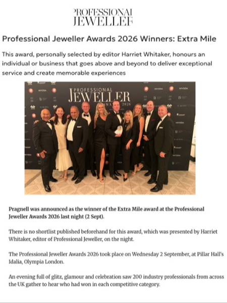 Pragnell Wins at Professional Jeweller