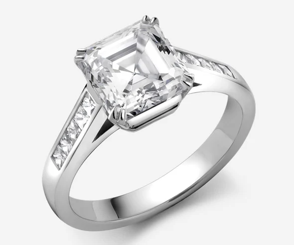 Asscher Diamond Ring