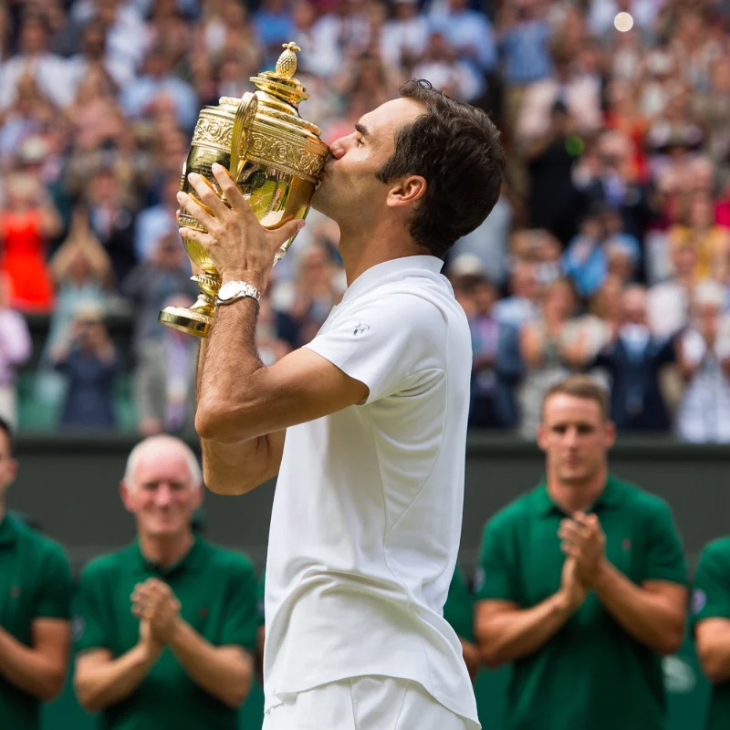 Wimbledon winner Roger Federer 