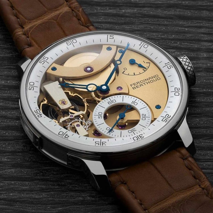 Ferdinand Berthoud high horology timepiece displayed alongside the Origins Clock 