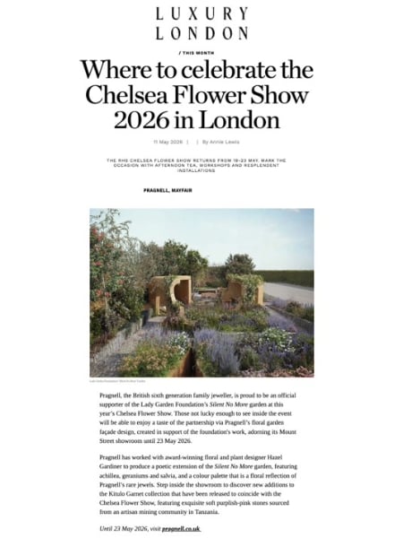 Pragnell at The Chelsea Flower Show in Luxury London